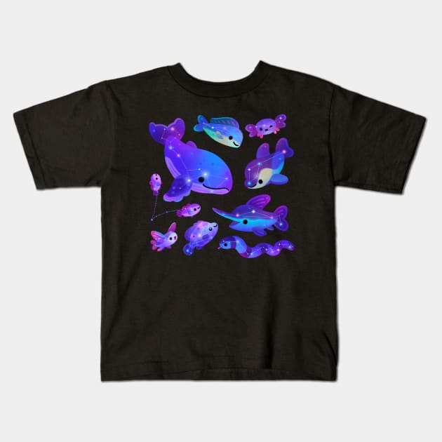 Ocean constellations Kids T-Shirt by pikaole